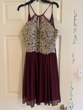 Burgundy Cocktail Dress
